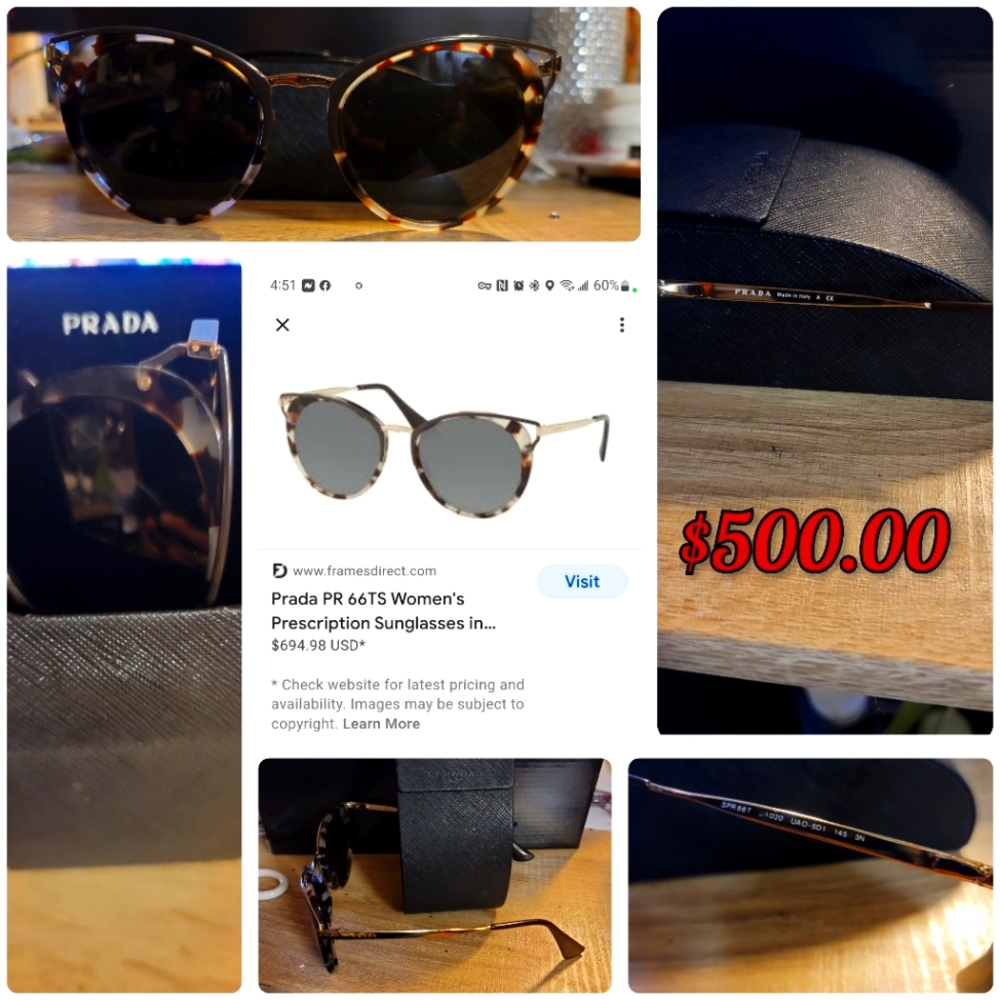 Authentic Prada perspiration sunglasses